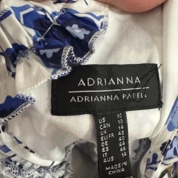 Adrianna Papell Blue and White Floral Maxi Dress - Picture 5 of 5